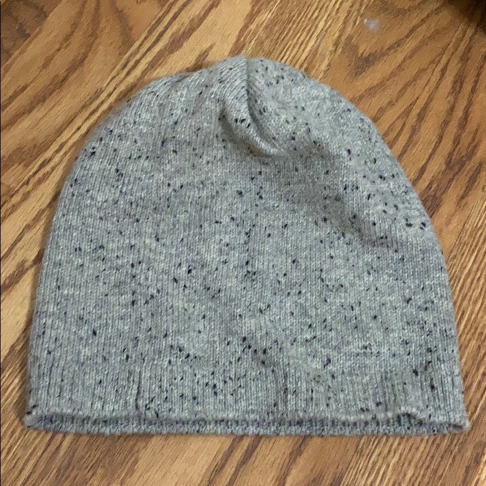 Oatmeal and Black Beanie